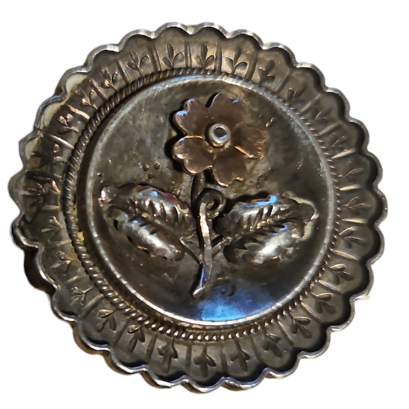 Antique Silver and Gold Brooch - Picture 1 of 9